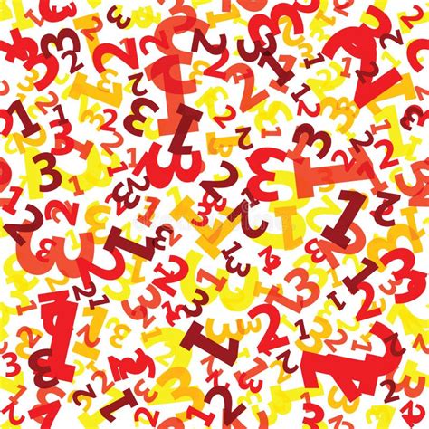 Red 123 Number Background Seamless Stock Vector Illustration Of