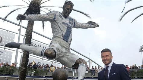 James Corden Pranks David Beckham With Hideous Fake Statue Before Real
