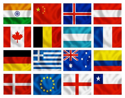Various Country Flags Stock Illustration Illustration Of Nation 12728454