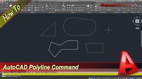 Autocad Polyline Command Tutorial For Beginner Youtube