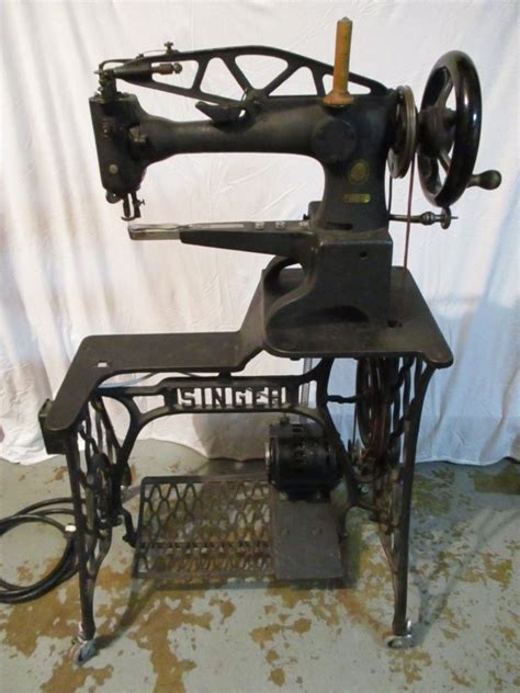 antique singer cast iron industrial 29k71 cobbler leather treadle sewing machine sewing