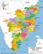Tamil Nadu District Map, Tamil Nadu Political Map