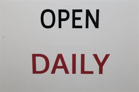 Open Daily Sign A Sign Designed As A Billboard Stock Image Image Of