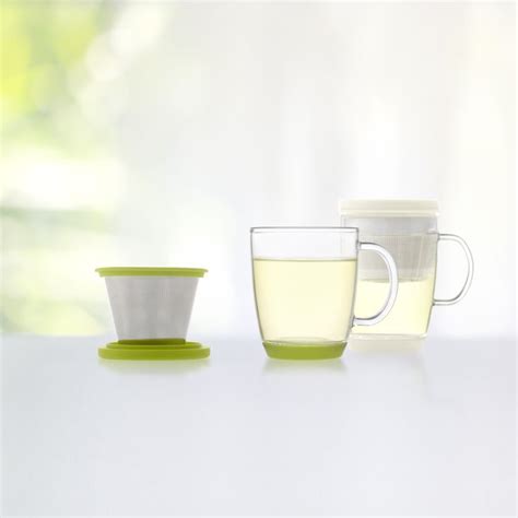 Emoi 12oz Teapot Glass Brewing Tea Cup Tea Infuser Mug Loose Leaf Flower Tea Maker W Strainer