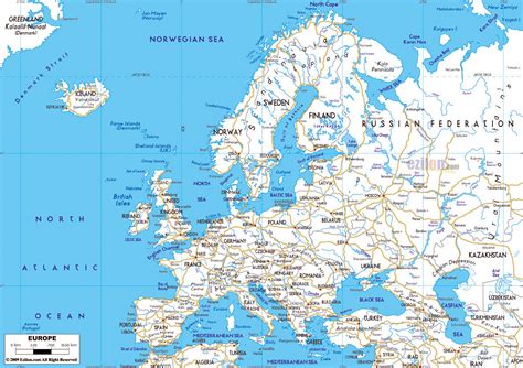 Road Map Of Europe Europe Mapslex World Maps