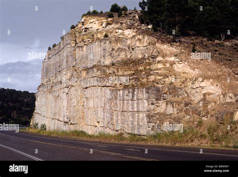 Rock Strata Geology Science Nature Cliff Cut Road Layer Stock Photo Alamy