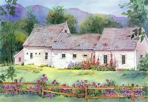 Country Long Barn Painting By Sherri Crabtree