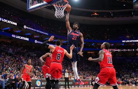 Demoledora Ofensiva De Embiid Le Da Triunfo A Los Sixers Sobre Los Bulls