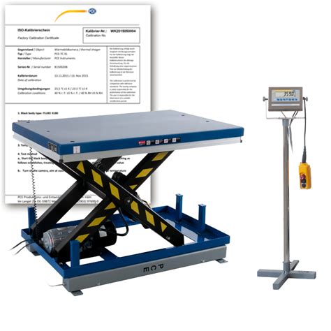 Hydraulic Lifting Table Hand Pallet Truck Scale Pce Hlts 2t Ica Inc