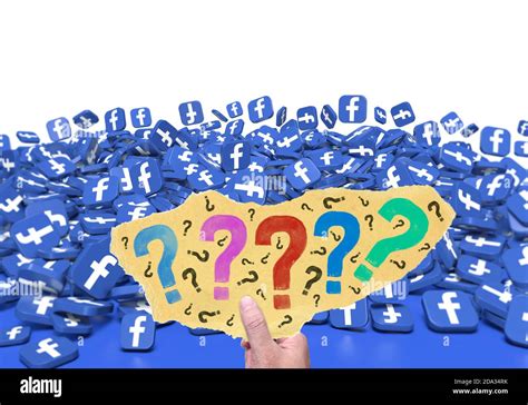 Facebook Question Mark Social Media Background Stock Photo Alamy
