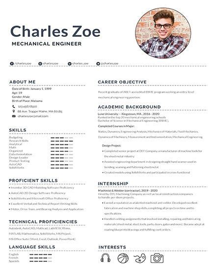 Responsible for installing and maintaining it equipments and fixing if any problem arises in the network. 10+ Mechanical Engineering Resume Templates - PDF, DOC ...