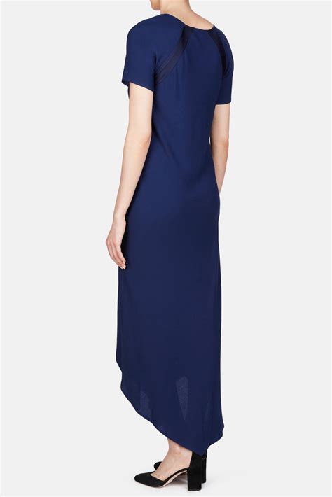 Sophie Snap Front Crepe Dress Navy The Line