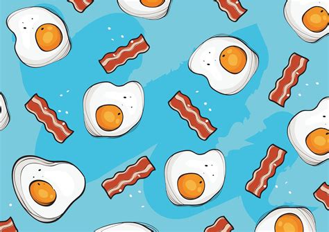 Eggs And Bacon Background Vector 531375 Vector Art At Vecteezy