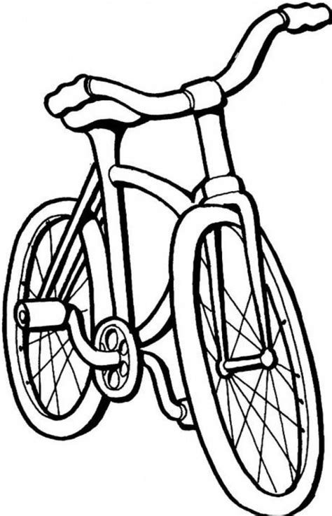 Coloriage Vélo simple VTT dessin gratuit à imprimer