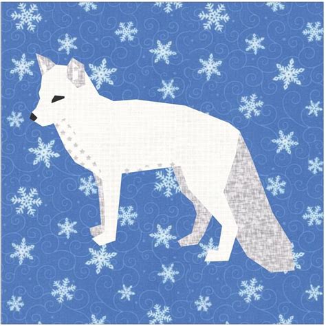 Fox Foundation Paper Pieced Quilt Pattern Pdf Download Arctic Animal
