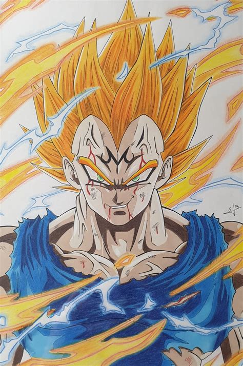 Majin Vegeta Drawing By Melodias Art Artmajeur