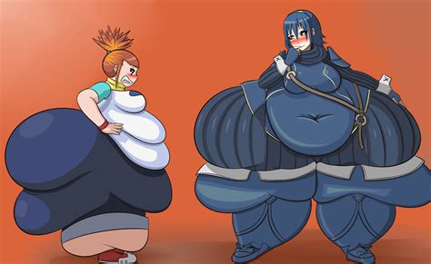 Super Sized Rika And Lucina By Metalforever Body Inflation Know