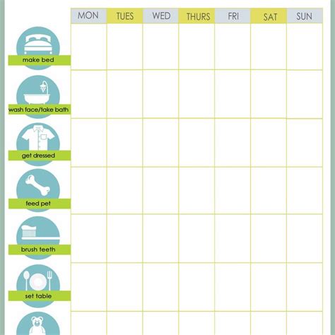 Valid Chore Calendar Printable Daily Routine Chore Chart By Age Chore