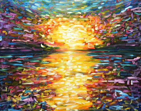 Large Sunset Oil Painting For Sale On Canvas Pete Caswell