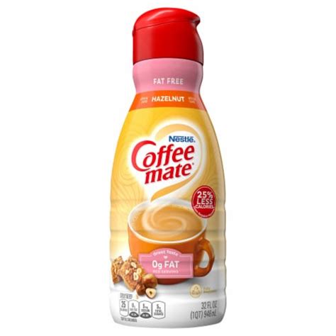 Nestle Coffee Mate Hazelnut Fat Free Liquid Coffee Creamer 32 Fl Oz