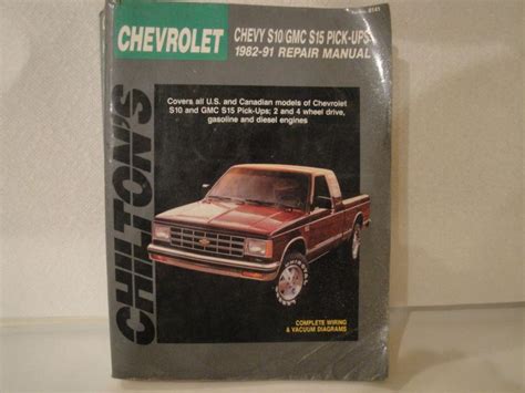 Purchase Chilton Repair Manual Chevy S10gmc S15 Pick Ups 1982 1991