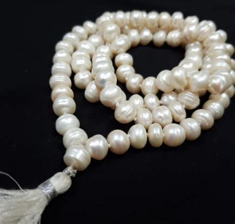 Buy All Stone Pearl Mala Beads Original Certified Fresh Water