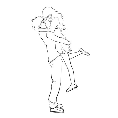 520 Valentines Day Hug Couple Line Drawing Hug Drawing Couple Drawing