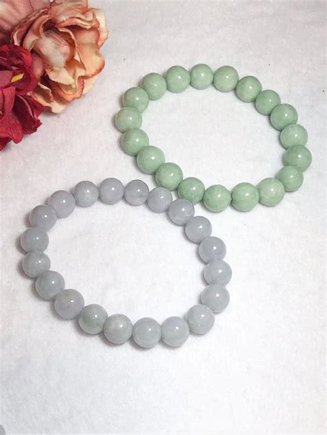 Duobao Stone Natural Jade A Cargo Violet Bracelet Jade Beads