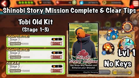 Nxb Nv Shinobi Story Mission Complete And Clear Tips Tobi Old Kit No