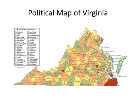 Ppt Physical Map Of Virginia Powerpoint Presentation Free Download