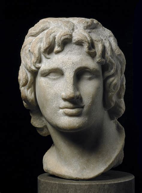 Marble Portrait Of Alexander The Great B C Roman Sculpture