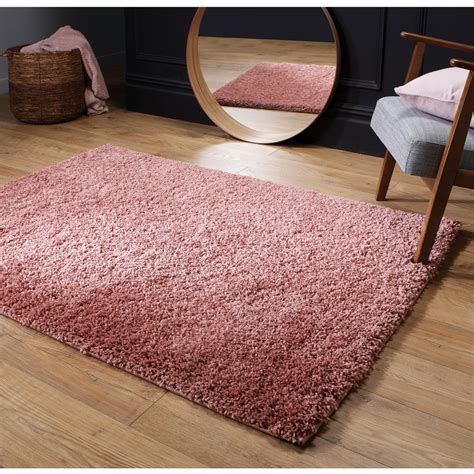 Isla Shaggy Rugs In Pink Buy Online From The Rug Seller Uk