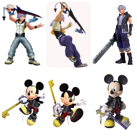 I Wish Riku And Mickey Kept Their Old Keyblades Because They Matched