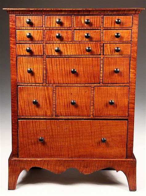tiger maple counter top apothecary cabinet hand dovetailed