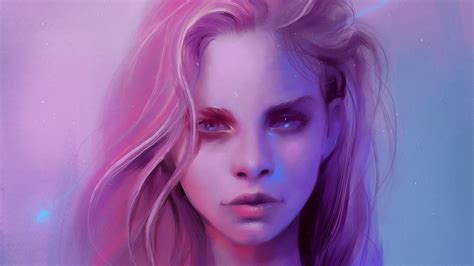3840x2160 Pink Girl Portrait Art 4k 4k Hd 4k Wallpapers Images