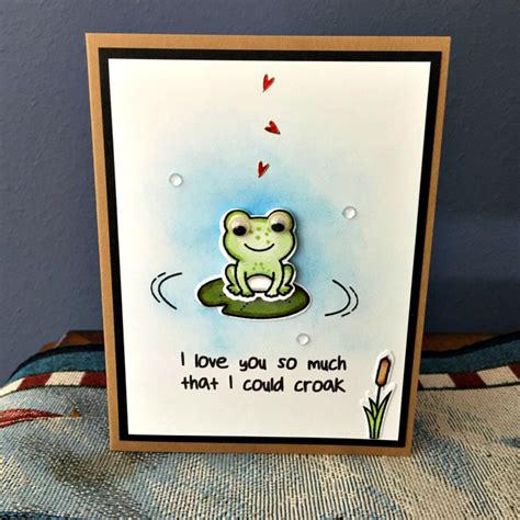 Funny Love You Card Frog Birthday Cute Card For Son Etsy In 2020