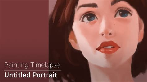 Chill Digital Painting Timelapse Untitled Female Portrait Youtube