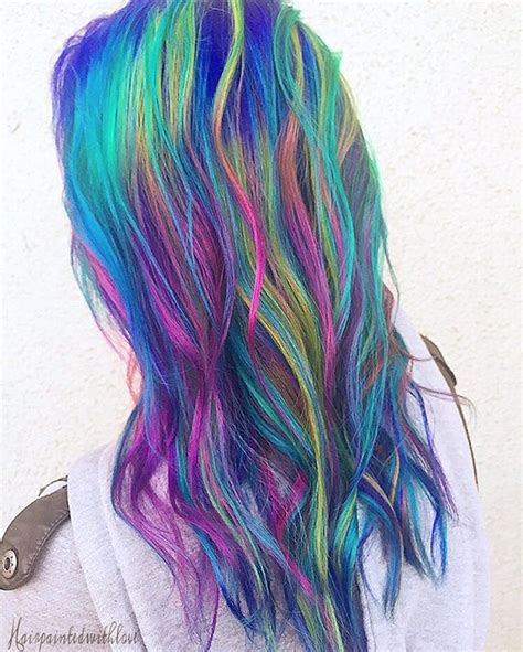 Vivid Unicorn Mermaid Pink Purple Green Lime Blue Hair Hair Styles