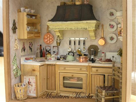 See more ideas about mini kitchen, doll house, miniature kitchen. Miniature Dollhouse Kitchen RoomBox Old Style Fully