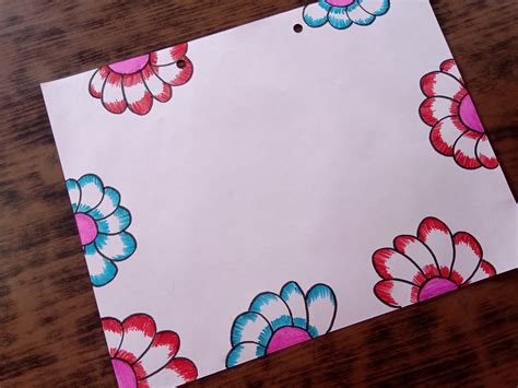 Dear Study New Flower Decoration Paper Border Design Chart Paper