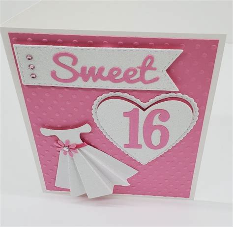 Sweet 16 Cardhappy Birthday Card For Girlshandmade Custom Etsy Canada