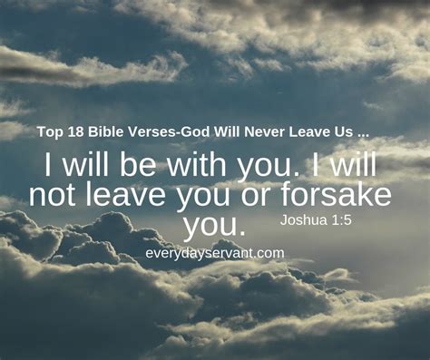Top 18 Bible Verses God Will Never Leave Us Everyday Servant