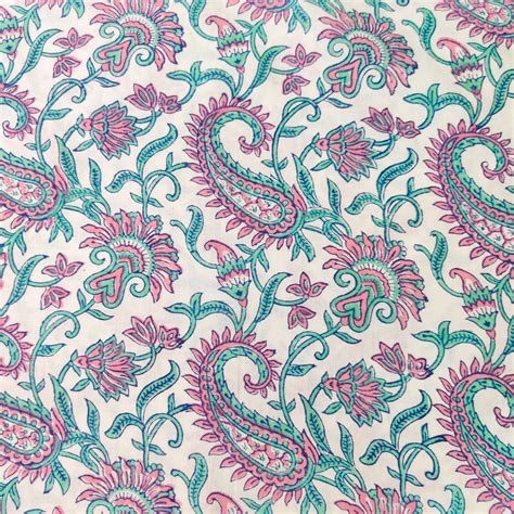 Jaipuri Mughal Jaal Rapid Hand Block Print Cotton Fabrics Online