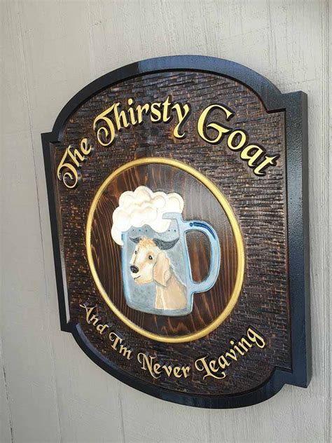 Custom Carved Bar Or Pub Sign Personalized Made To Order Bp52