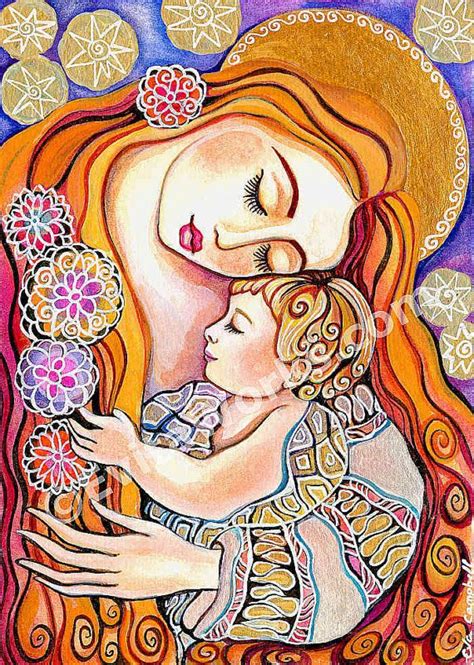Mother Child Painting Mothers Love Baby Room Ideas Nursery Art