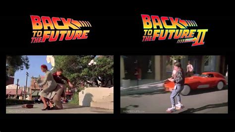 Back To The Future Skateboard And Hoverboard Chase Side By Side Youtube