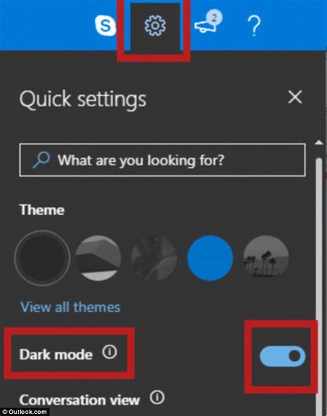 Microsoft Outlook Has Optional Dark Mode To Minimise Eye Strain