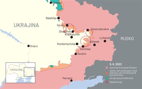 9 červen 2022 Mapa Bojů Na Ukrajině Aktuálněcz