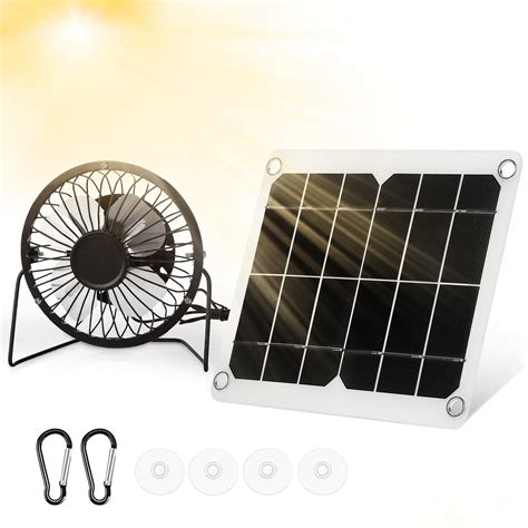 Buy 10w 4 Inch Mini Solar Panel Powered Fan Outdoor Double Usb Solar