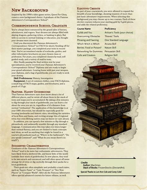 Dnd 5e Homebrew Dnd Backgrounds Dnd 5e Homebrew Dungeons And